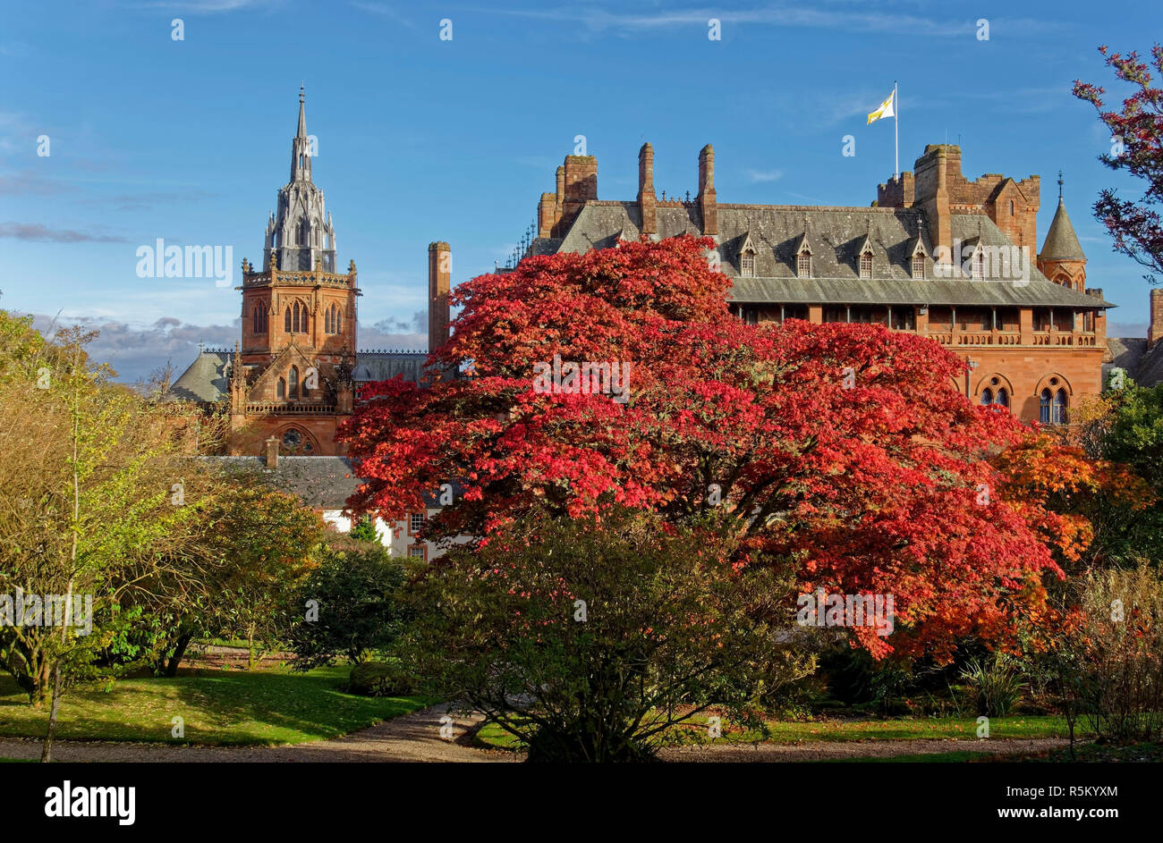 Mount Stuart, a Gothic Victorian mansion near Rothesay on the Isle of Bute, Argyll and Bute, Scotland, UK Stock Photo