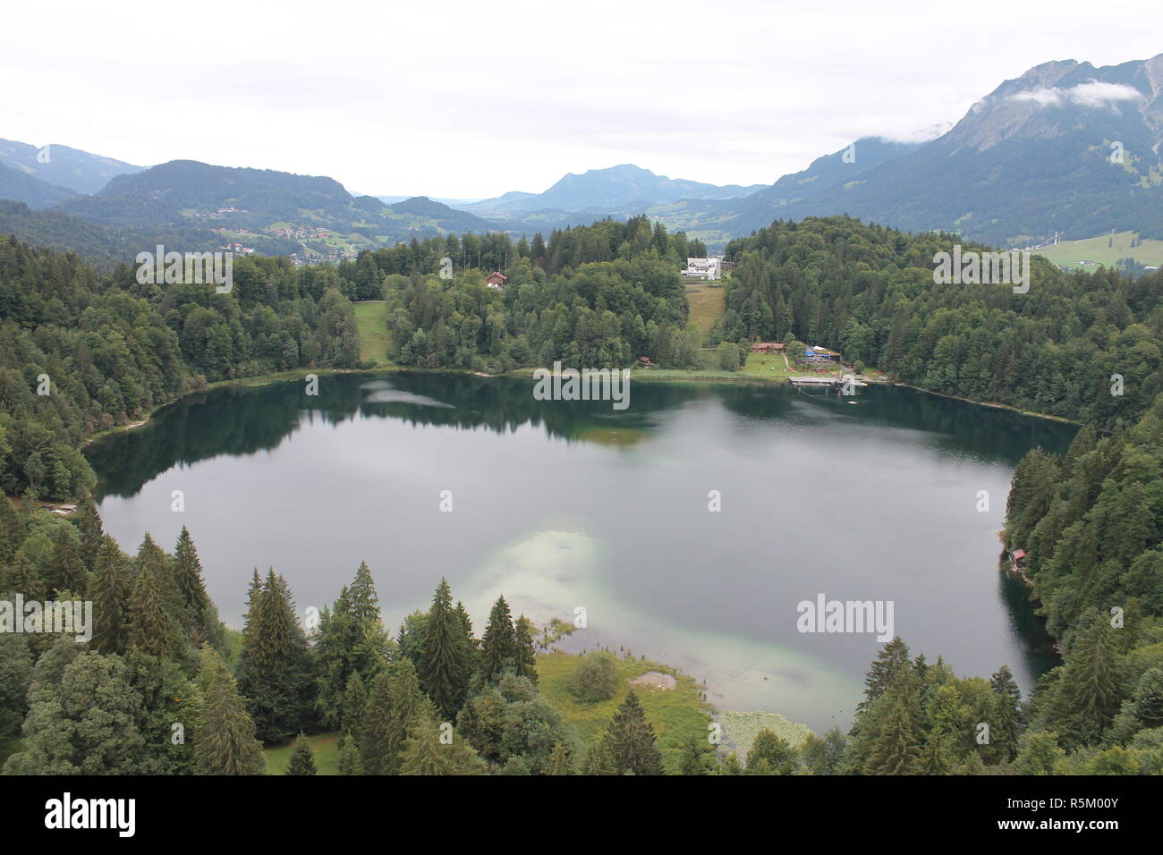 Forested region in the south of Germany. In Bavaria there is a vast mountain landscape that is particularly popular with tourists. Stock Photo