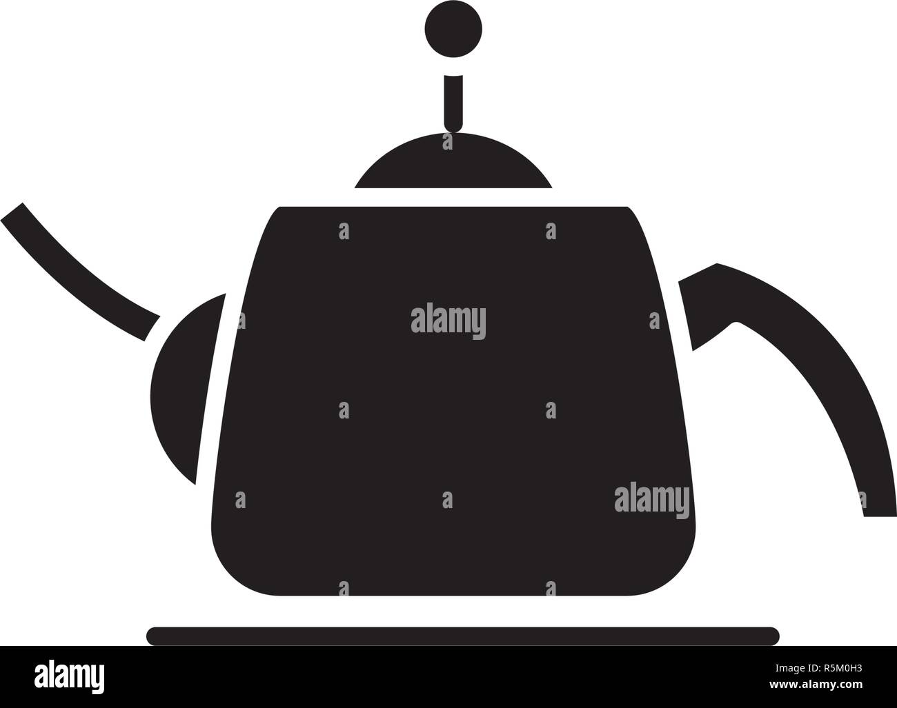 Teapot black icon, vector sign on isolated background. Teapot concept