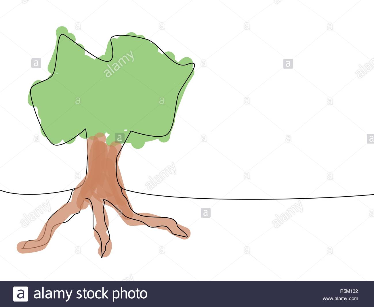 Tree Line Drawing High Resolution Stock Photography and Images - Alamy
