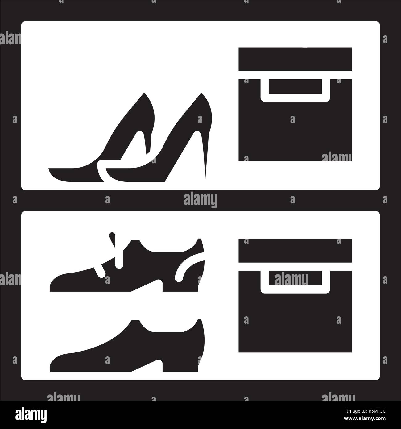Storage of things black icon, vector sign on isolated background ...