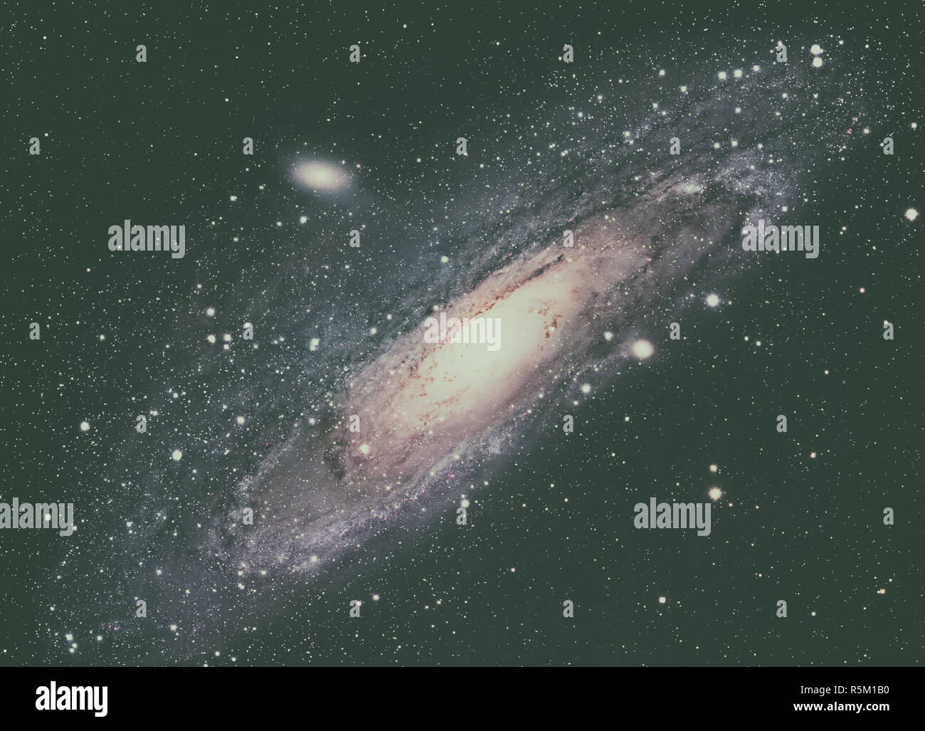 The Andromeda Galaxy is a nearest spiral galaxy to the Milky Way Stock