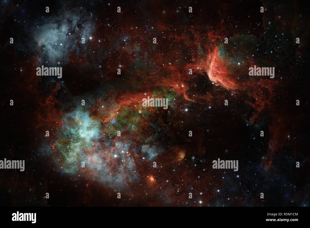 Starry deep outer space - nebula and galaxy Stock Photo - Alamy