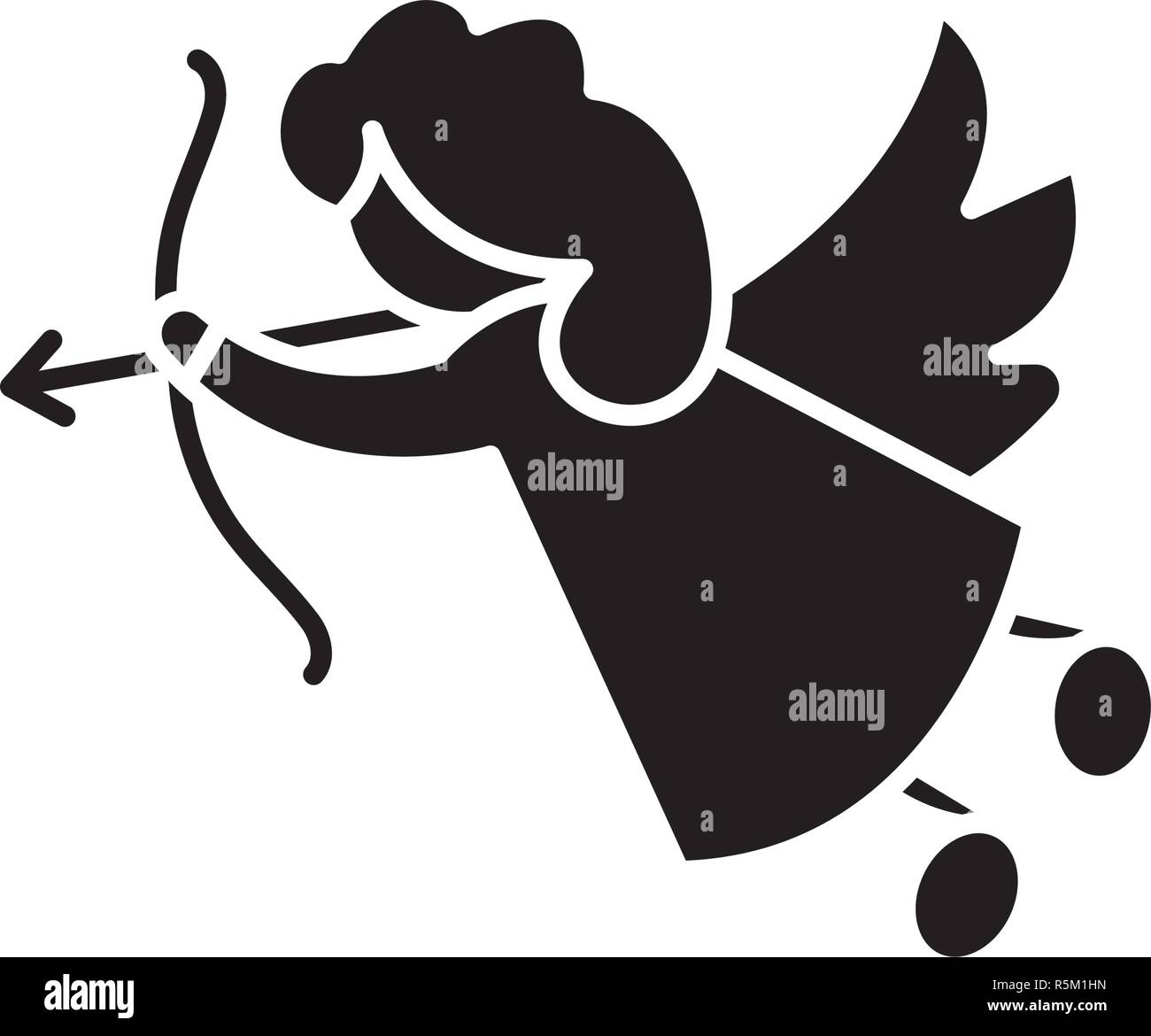 Cupid Black Icon Vector Sign On Isolated Background Cupid Concept Symbol Illustration Stock 3434