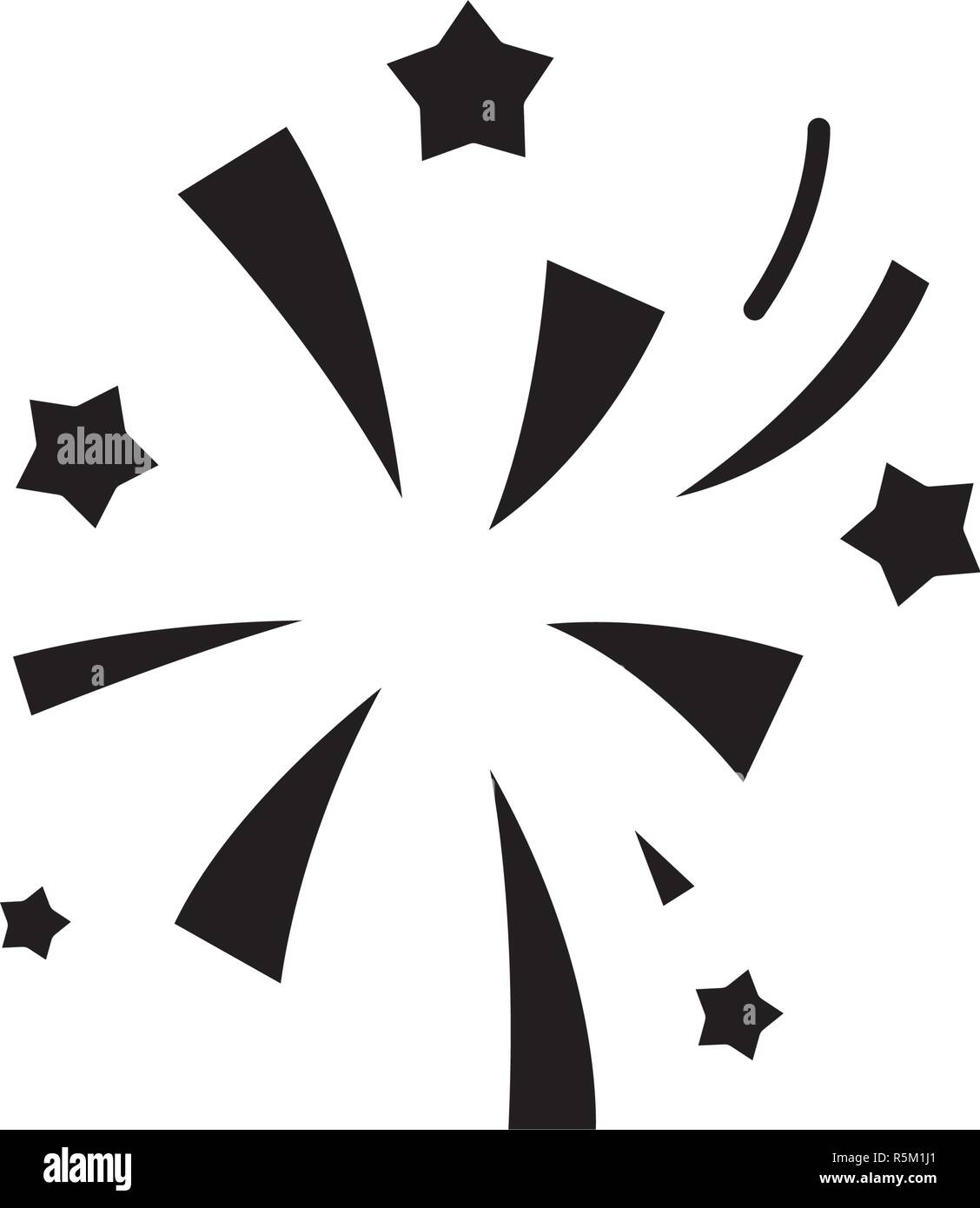Fireworks black icon, vector sign on isolated background. Fireworks ...