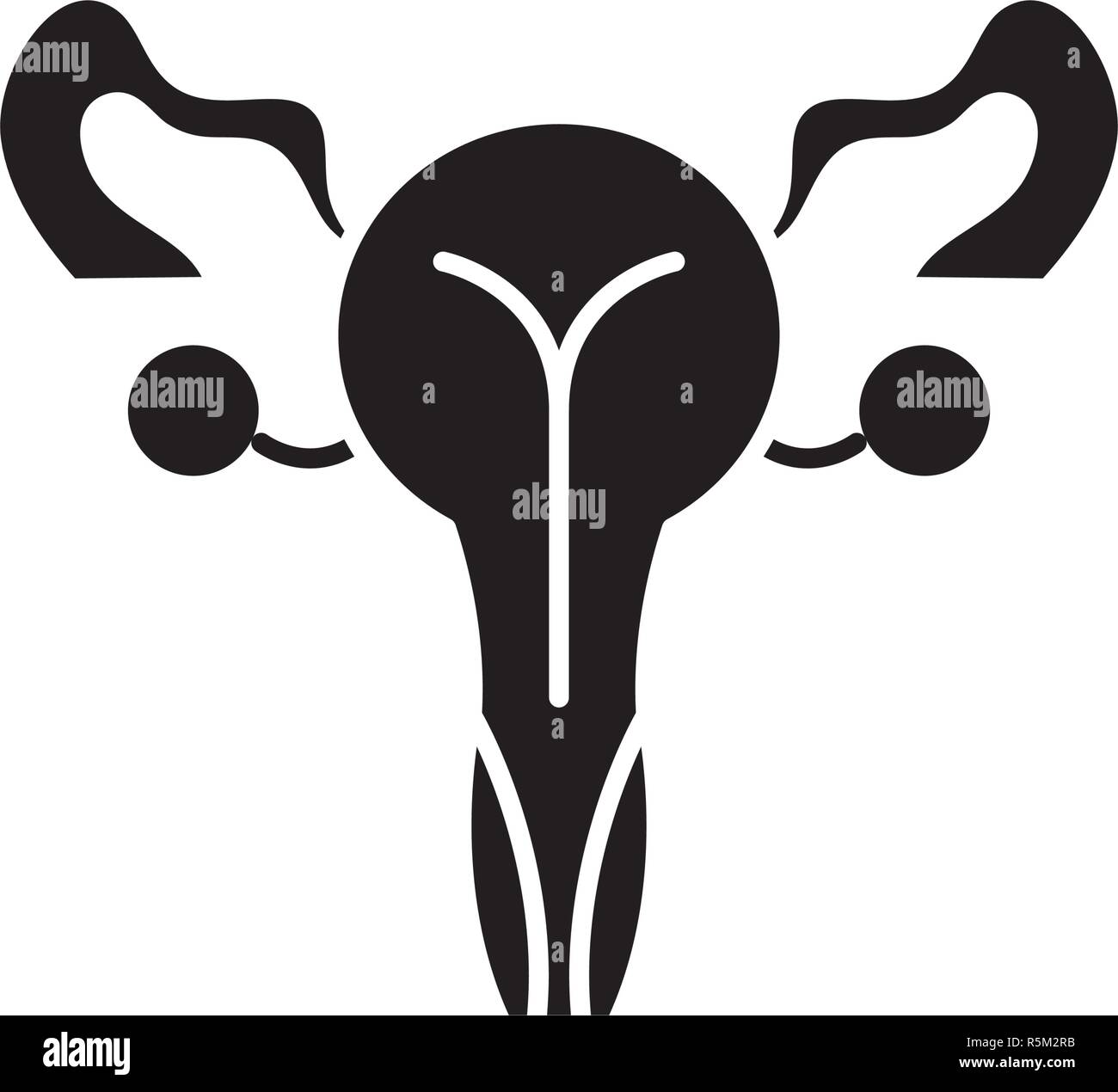 Female genitals black icon, vector sign on isolated background. Female  genitals concept symbol, illustration Stock Vector Image & Art - Alamy