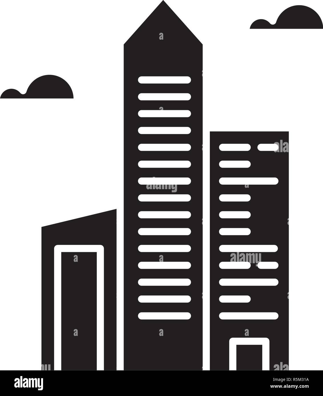 Business office black icon, vector sign on isolated background ...