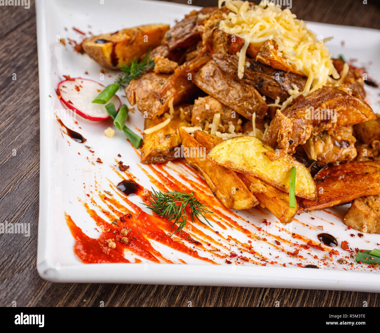 restaurant food, delicious food - Baked potato Stock Photo - Alamy