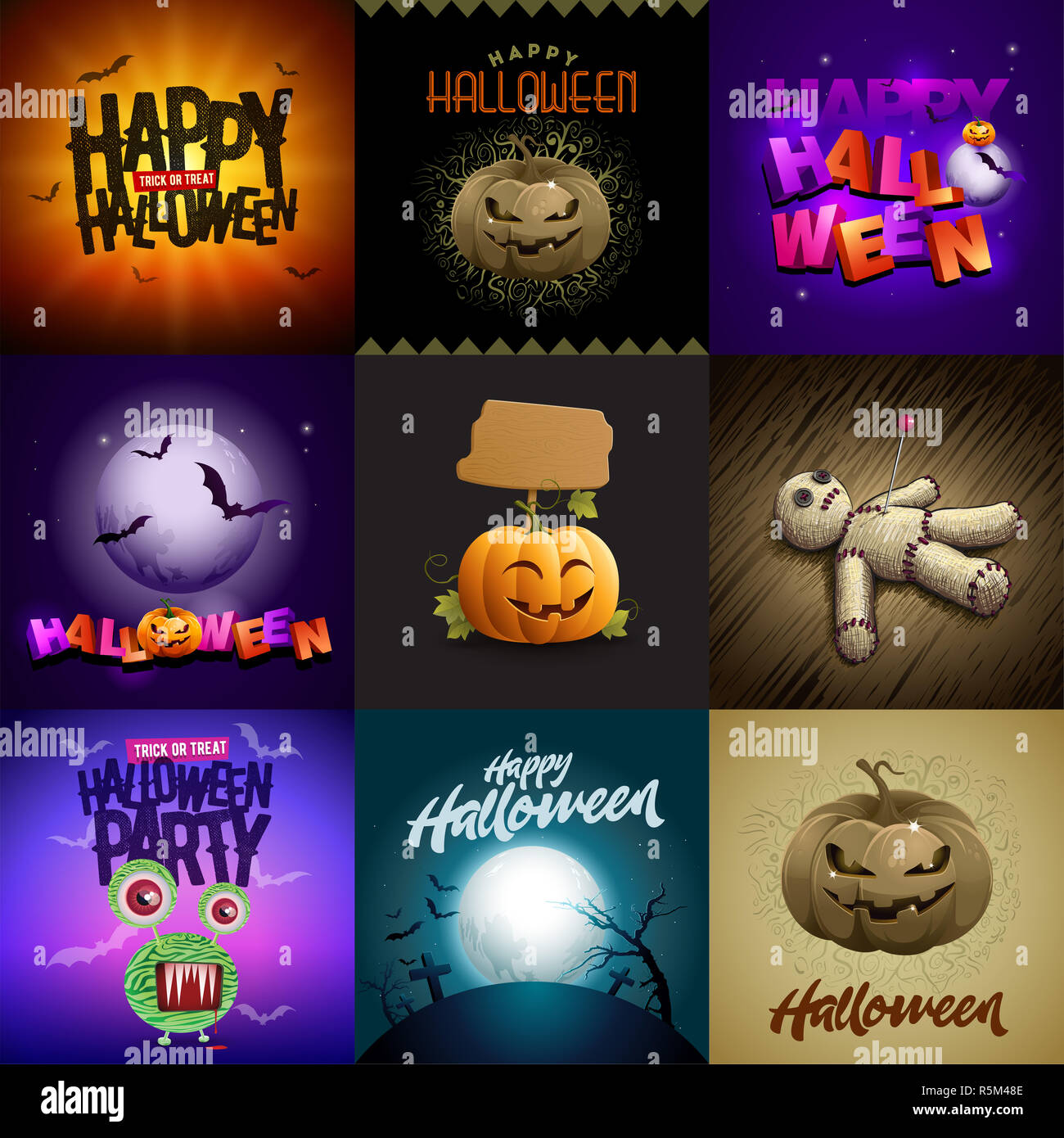 Halloween Design Set Stock Photo Alamy