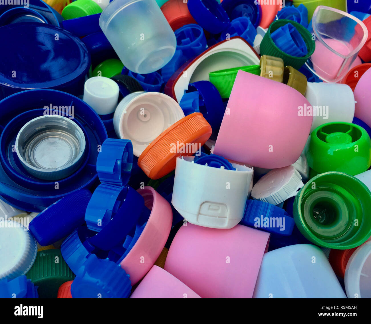 used plastic covers,recycled material Stock Photo Alamy