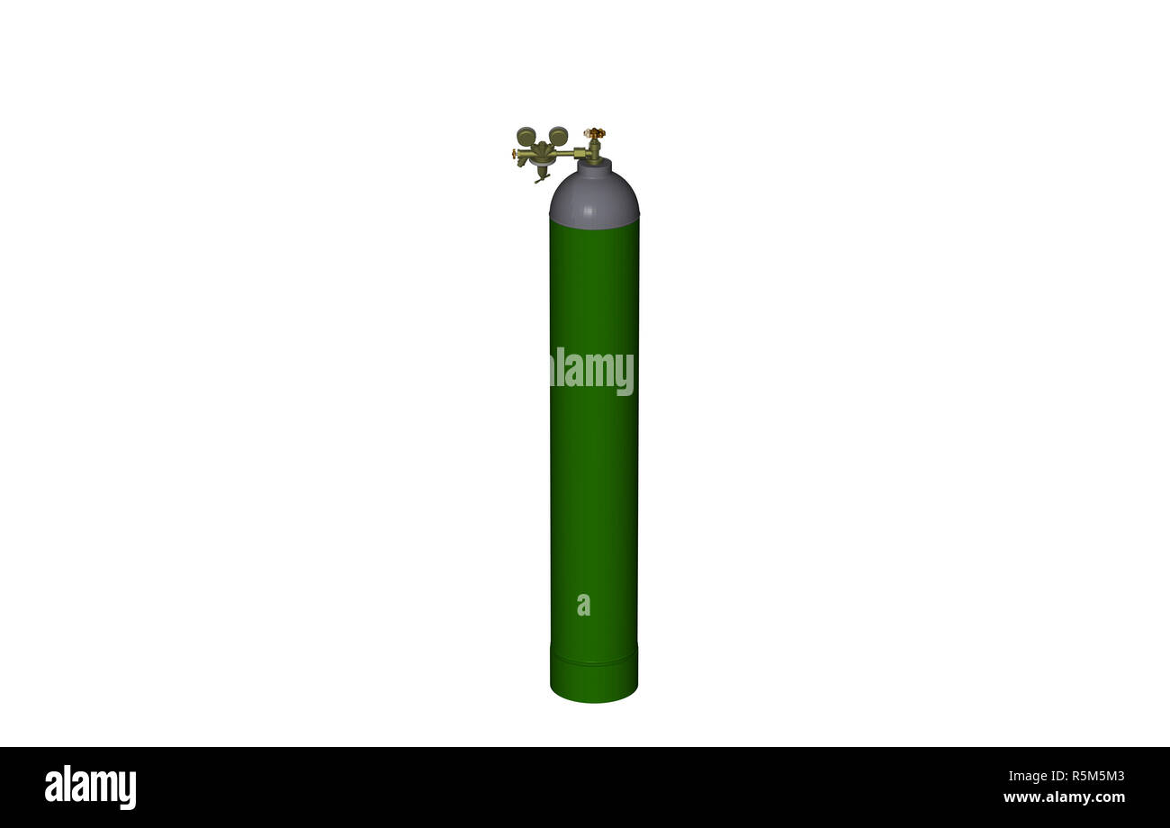 compressed gas cylinder with pressure gauge released Stock Photo Alamy