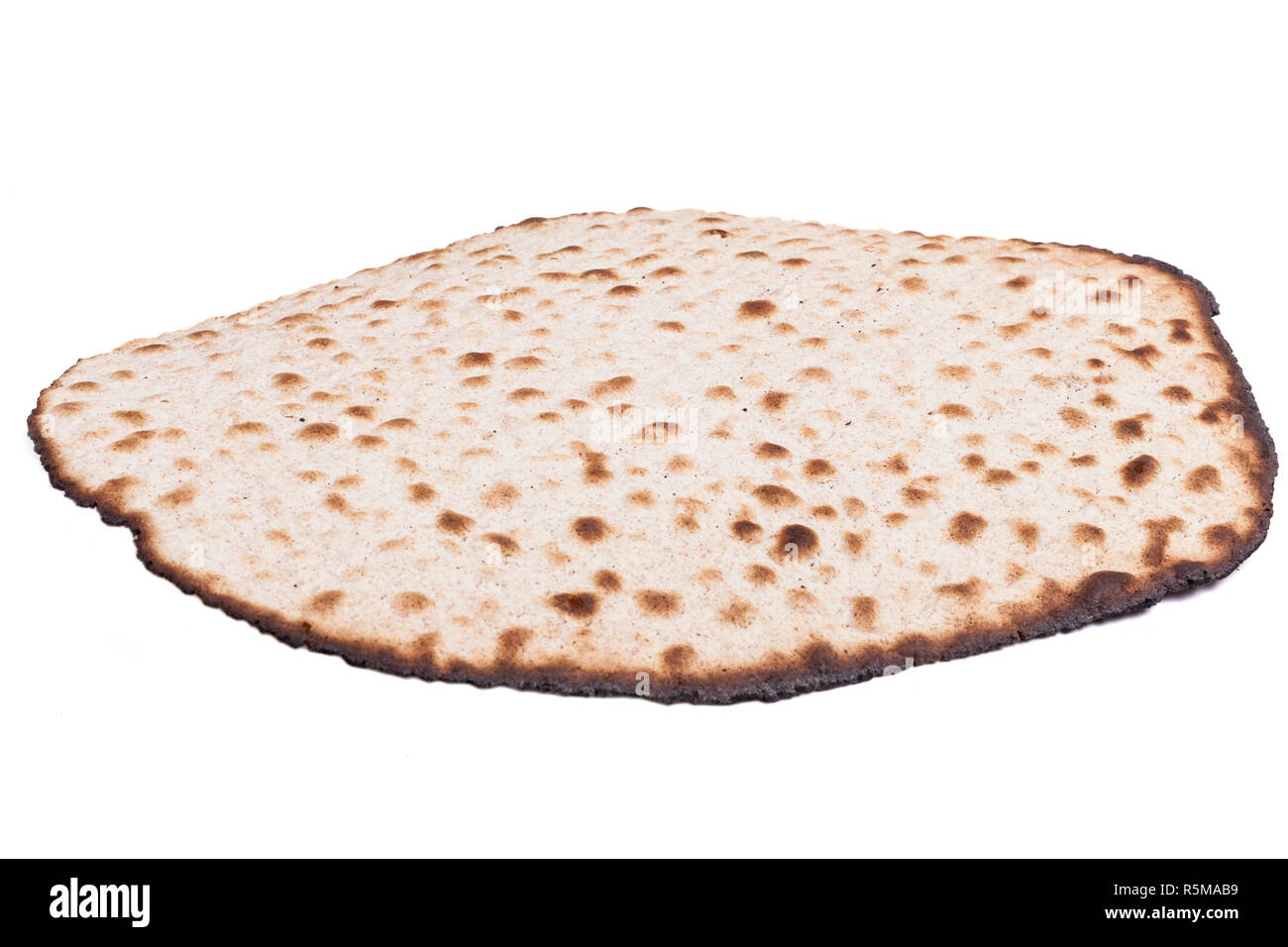Round Matza Isolated Stock Photo - Alamy