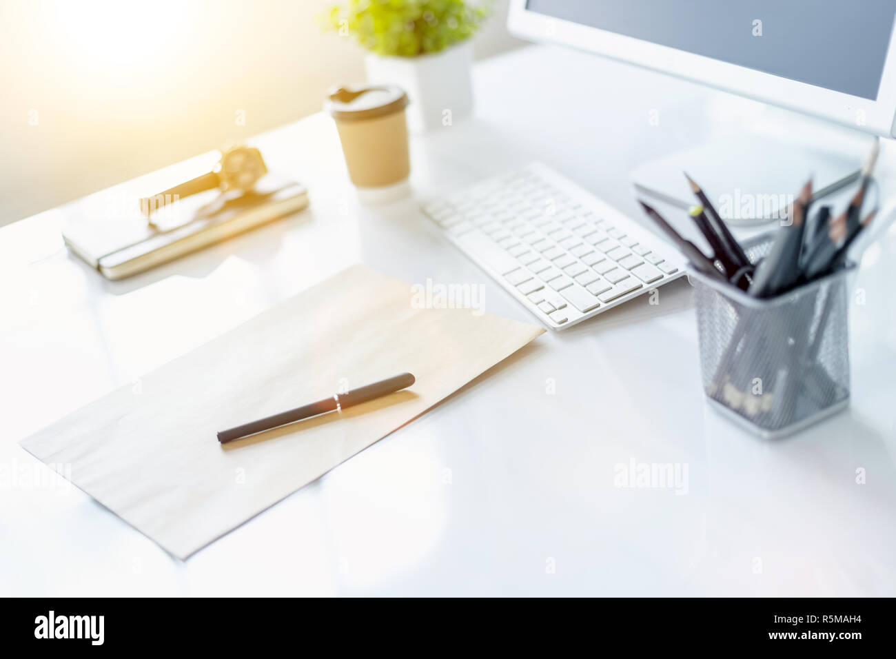 The abstract Office Desktop Stock Photo - Alamy