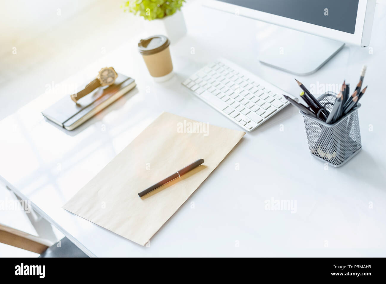 The abstract Office Desktop Stock Photo - Alamy