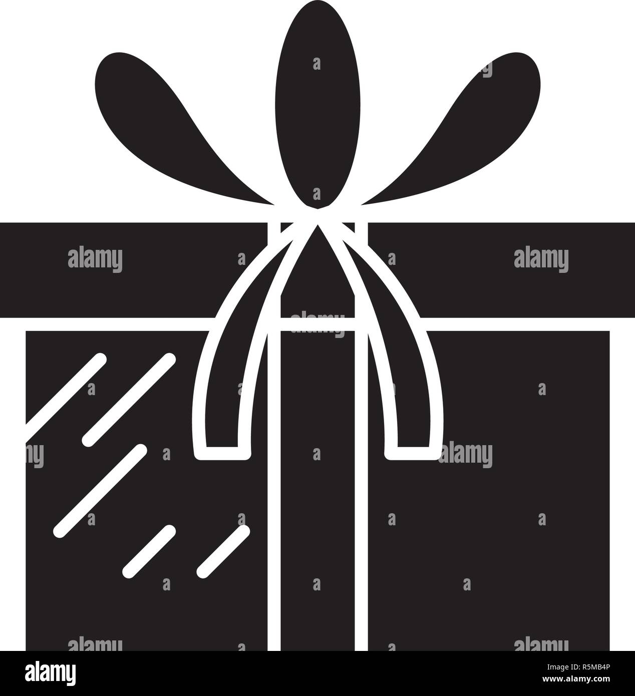 Present box black icon vector sign on isolated background Present box Present box black icon vector sign on isolated background Present box