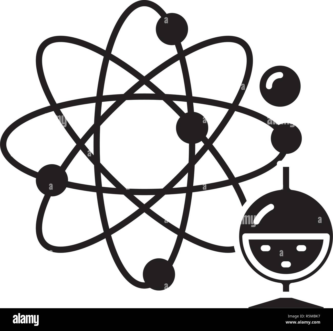 Research technology black icon, vector sign on isolated background ...