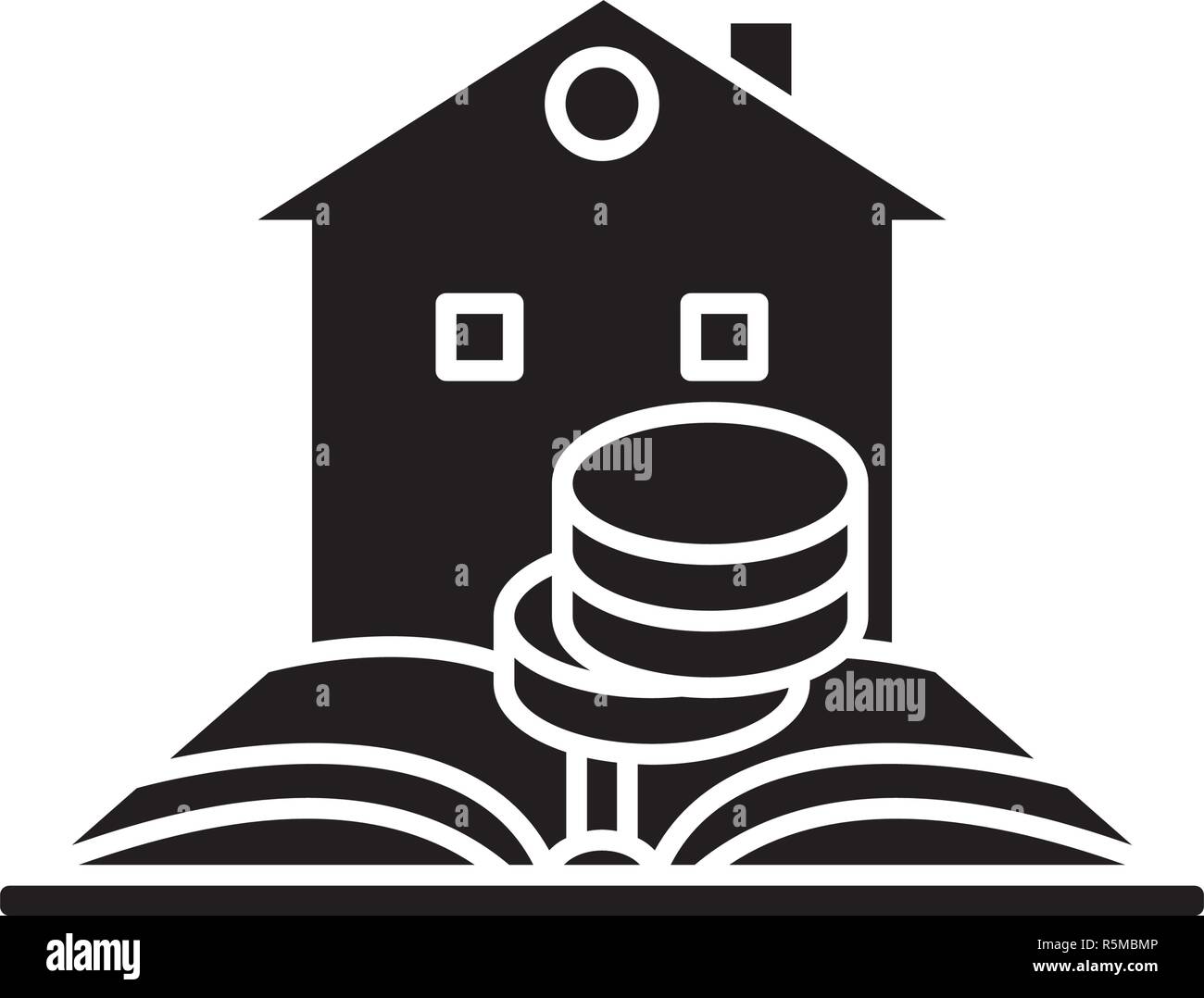 Credit history black icon, vector sign on isolated background. Credit