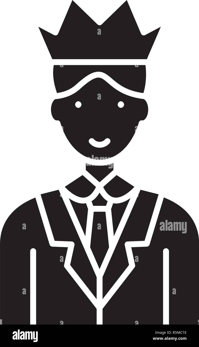 Expert black icon, vector sign on isolated background. Expert concept ...