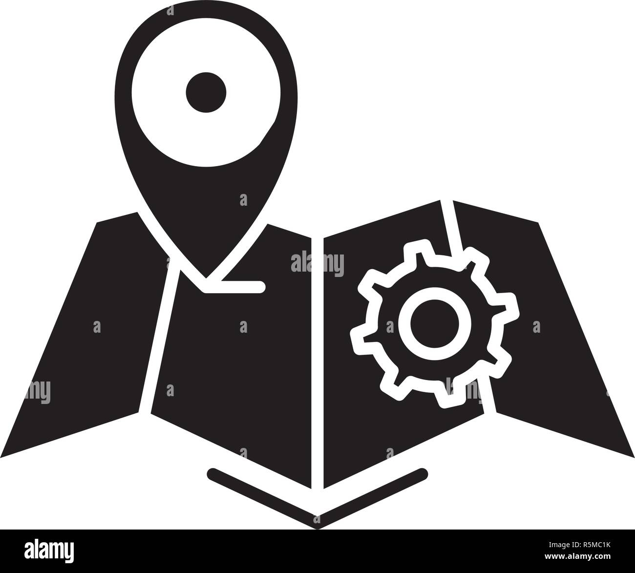 Logistics black icon, vector sign on isolated background. Logistics concept symbol, illustration  Stock Vector