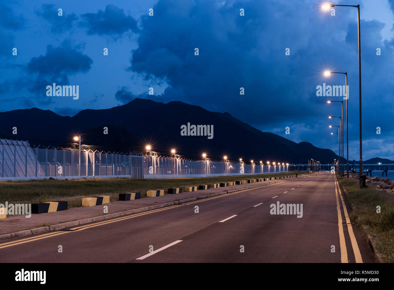 City road at night Stock Photo