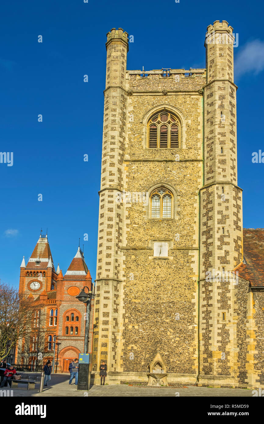 St Laurence Church, Town Centre, Reading Berkshire, UK Stock Photo