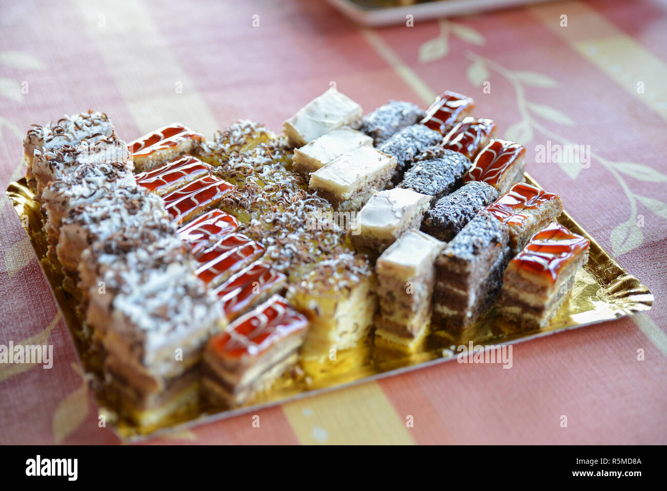 Sweets And Cookies Arrangements For Wedding Reception Stock Photo