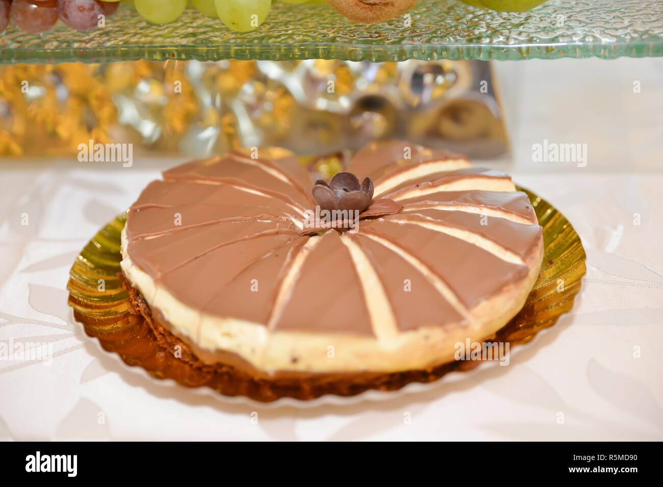 Sweets And Cookies Arrangements For Wedding Reception Stock Photo