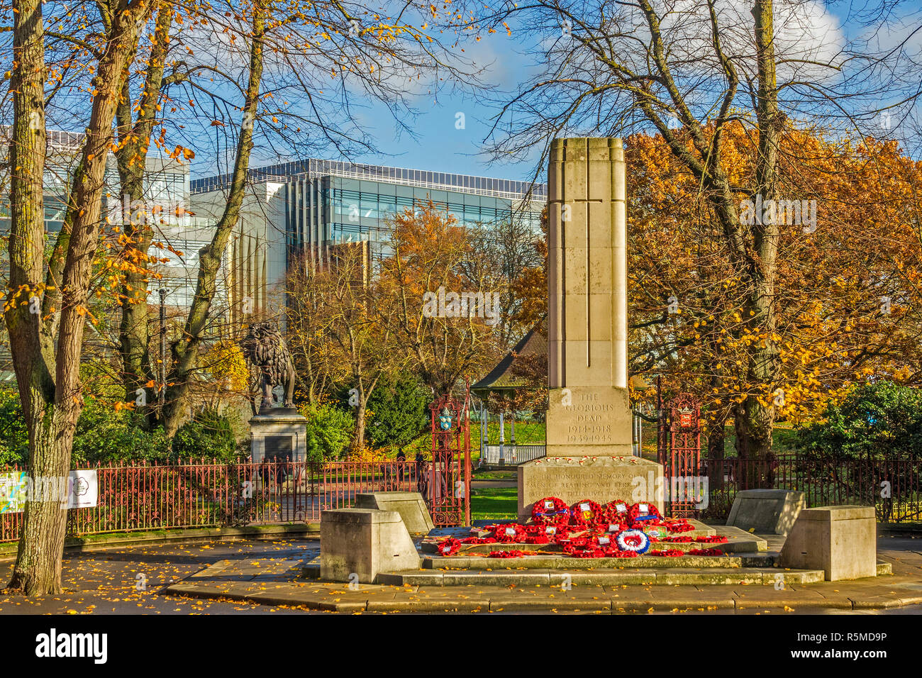 War Memorial, Forbury Gardens, Reading, Berkshire Stock Photo