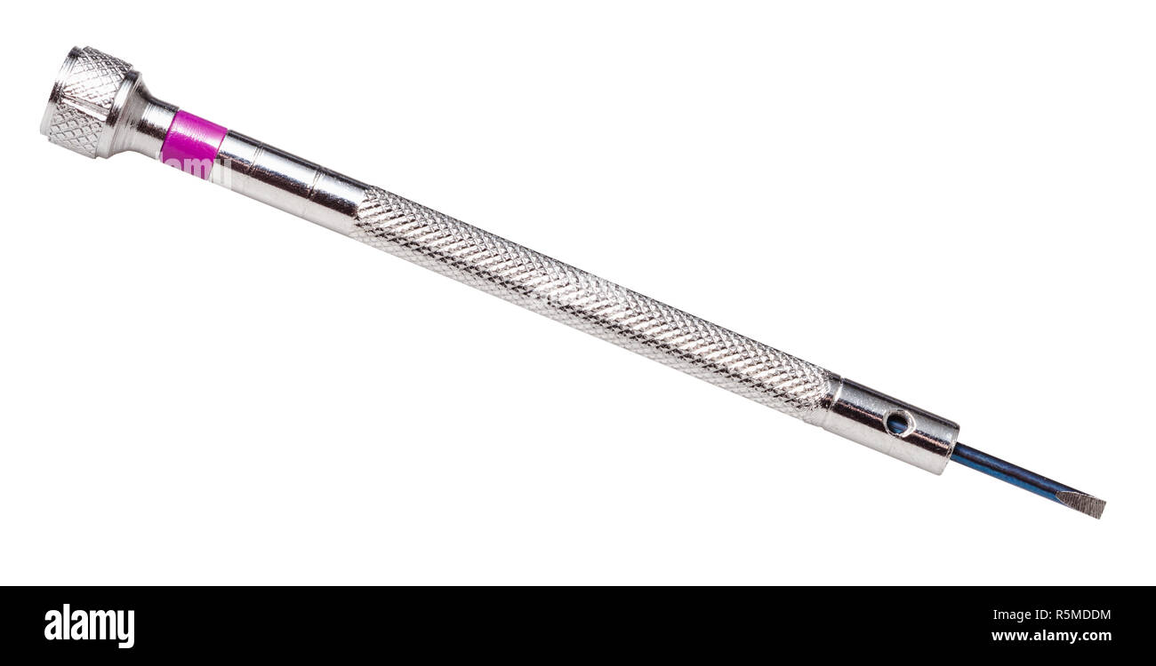 steel precision screwdriver isolated on white Stock Photo Alamy