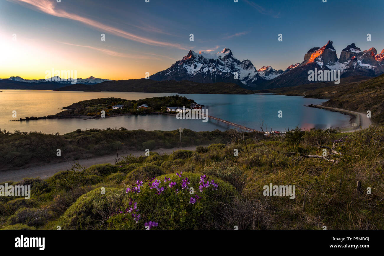 Lake Pehoe. Torres Del Paine, Chile Stock Photo - Alamy