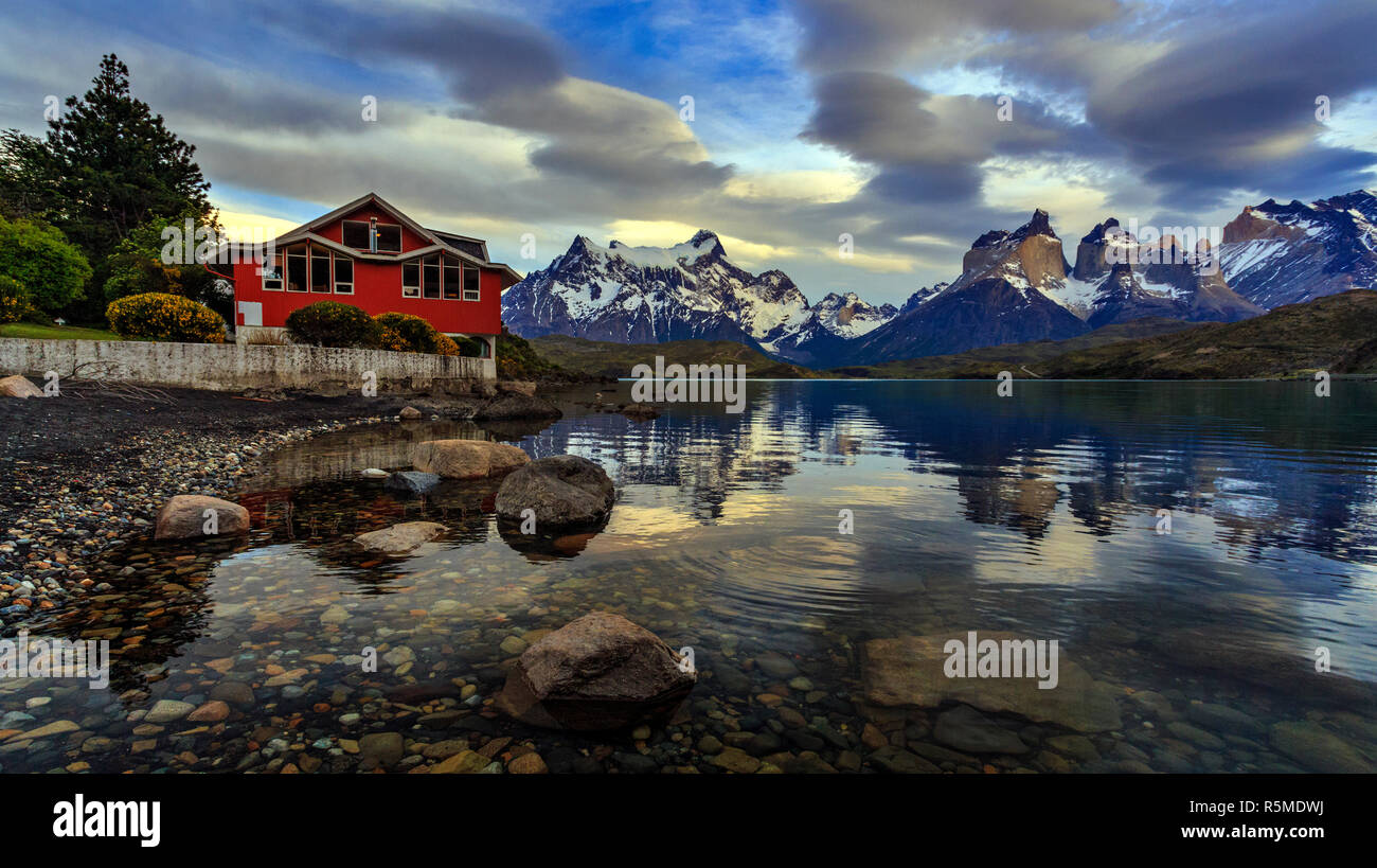 Lake Pehoe. Torres Del Paine, Chile Stock Photo - Alamy