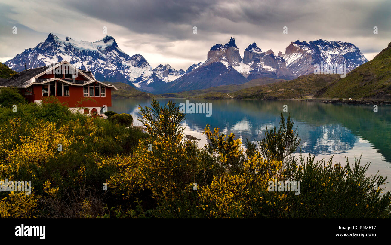 Lake Pehoe. Torres Del Paine, Chile Stock Photo - Alamy