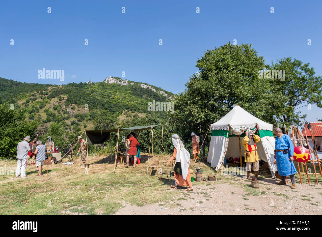 ASENVOGRAD, BULGARIA - JUNE 25, 2016 - Medieval fair in Asenovgrad recreating the life of Bulgarians during the Middle ages. Stock Photo