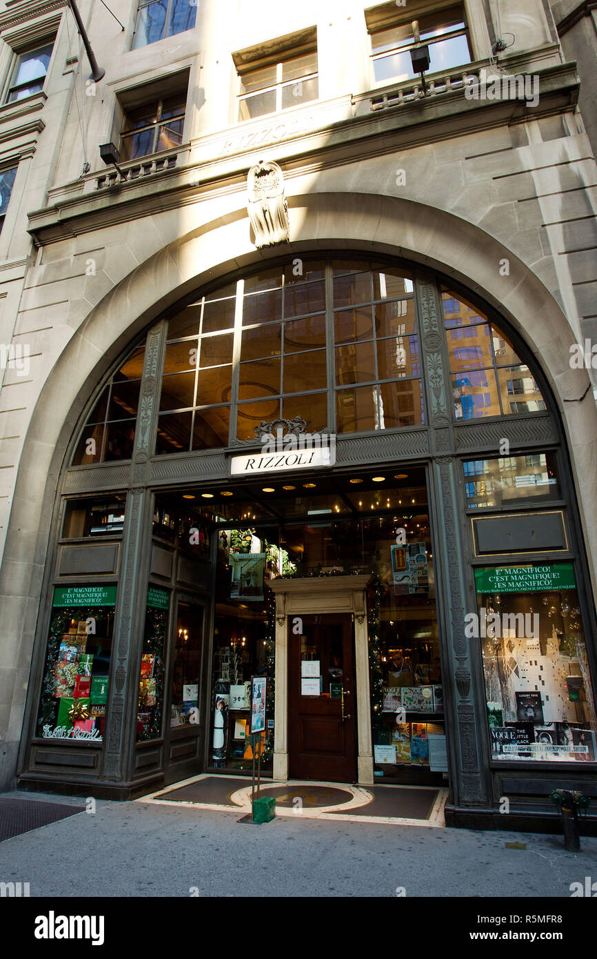 NEW YORK, NY - DECEMBER 13: Rizzoli Holiday Windows on December 13 ...