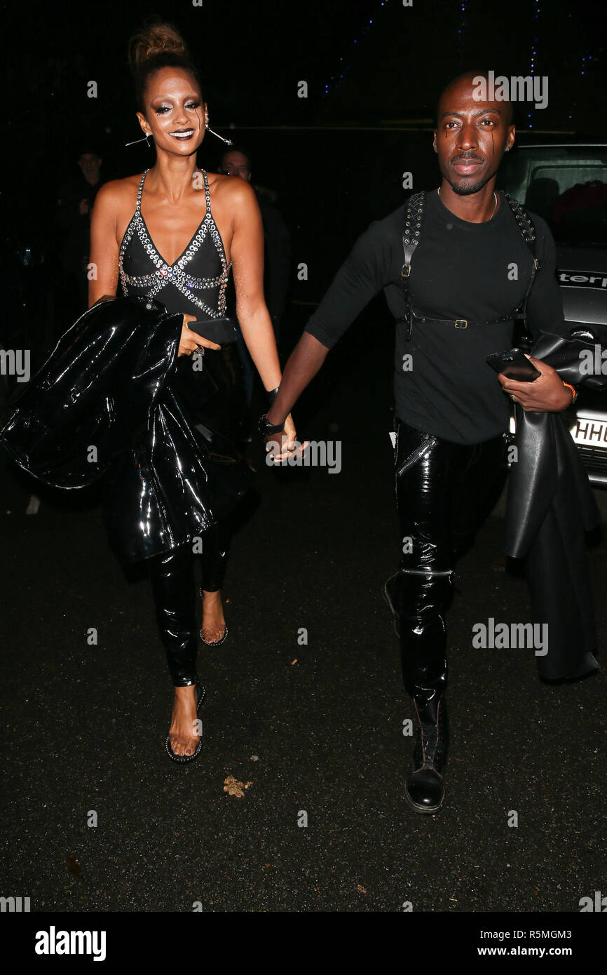 Guests arriving for Jonathan Ross Halloween party - London Featuring