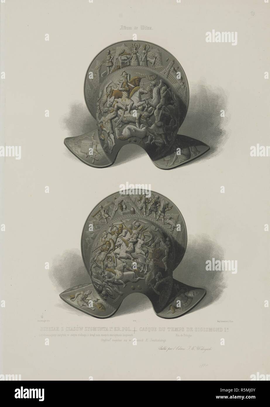Pot helmet of King Sigismund I of Poland. Museum: PRIVATE COLLECTION. Author: Thurwanger, Martin T. Stock Photo