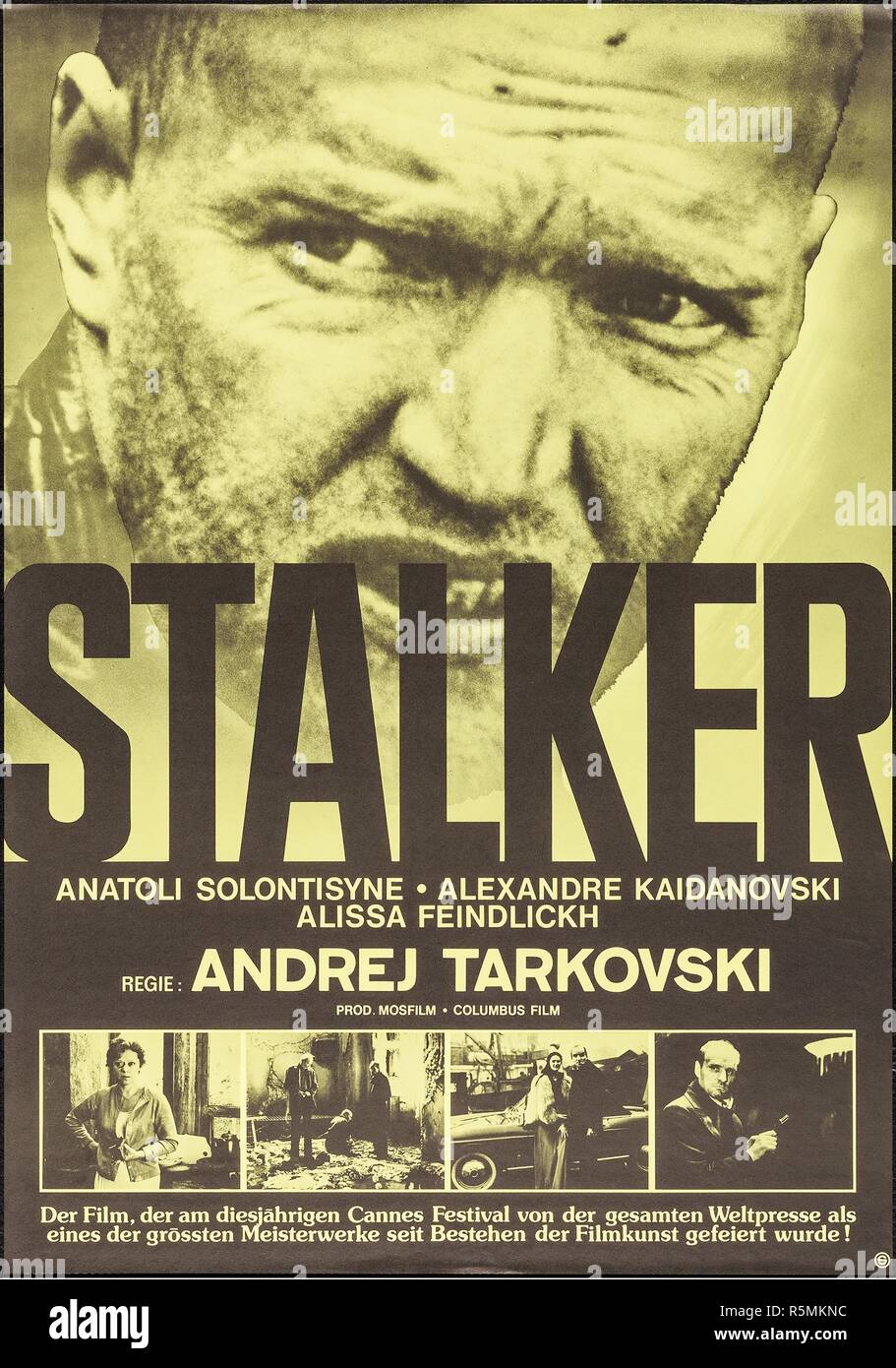 Movie poster Stalker by Andrei Tarkovsky. Museum: PRIVATE COLLECTION. Author: ANONYMOUS. Stock Photo