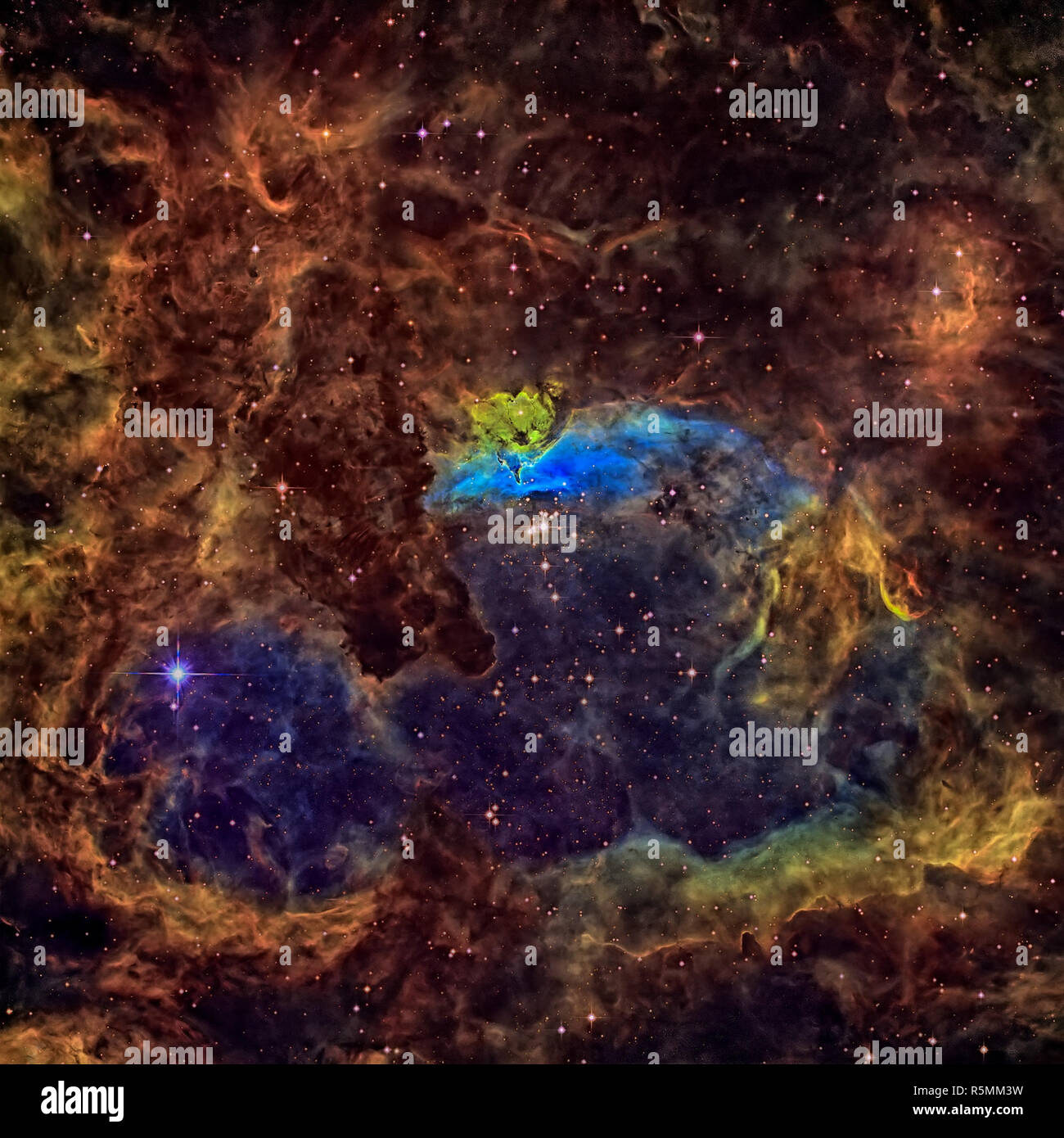 Massive stars in the constellation Scorpius. Stock Photo