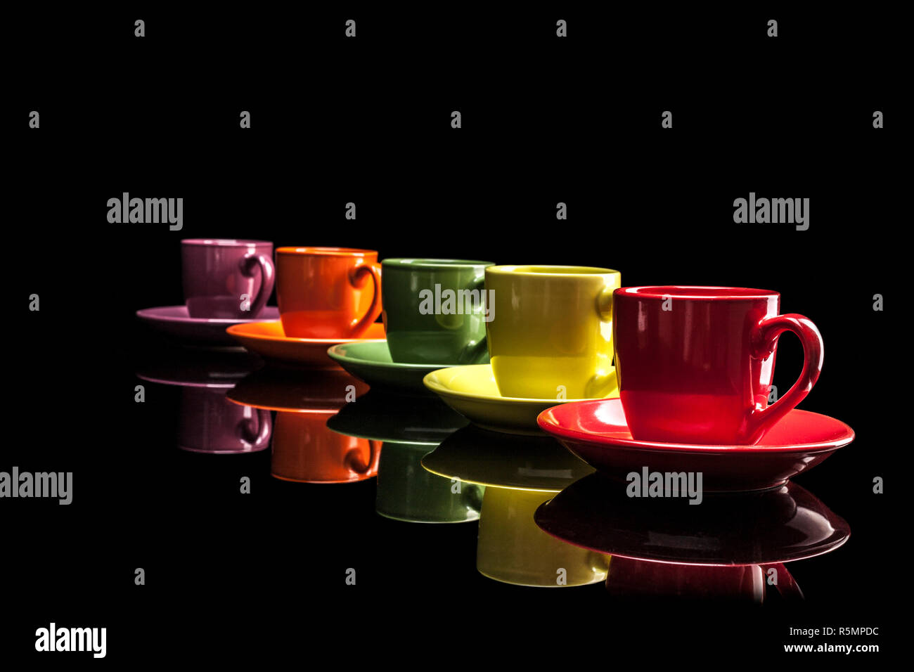 Little Colorful Cups Stock Photo