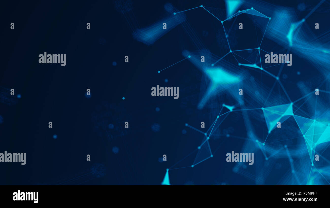 Abstract Polygonal Space Background with Connecting Dots and Lines ...
