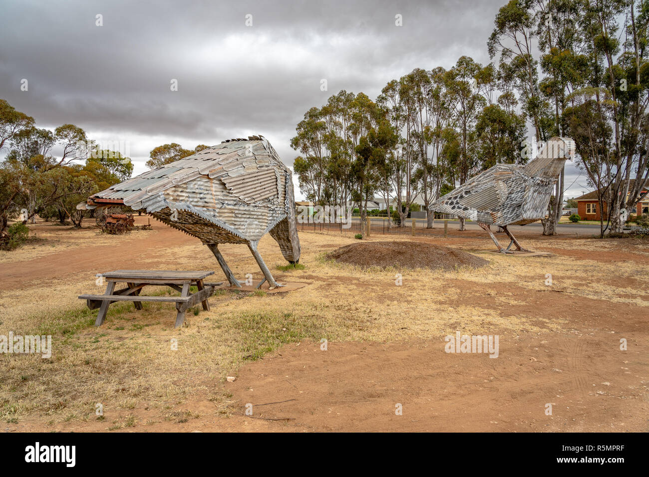 Patchewollock, Victoria, Australia Picnic area and art installation