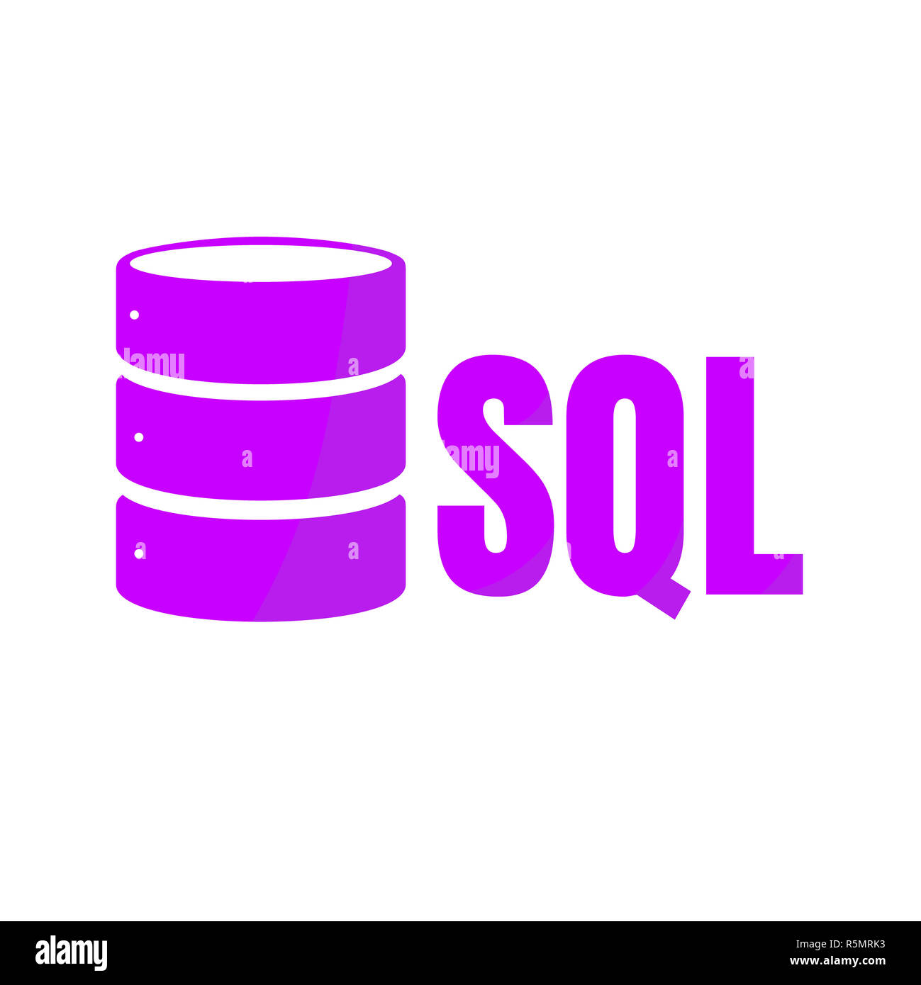 Sql database icon logo design ui or ux app stock photo alamy