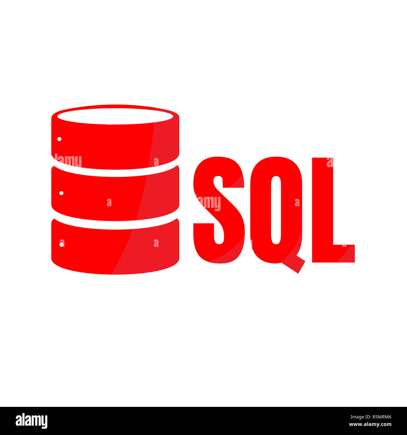 SQL Database Icon Logo Design UI or UX App Stock Photo - Alamy