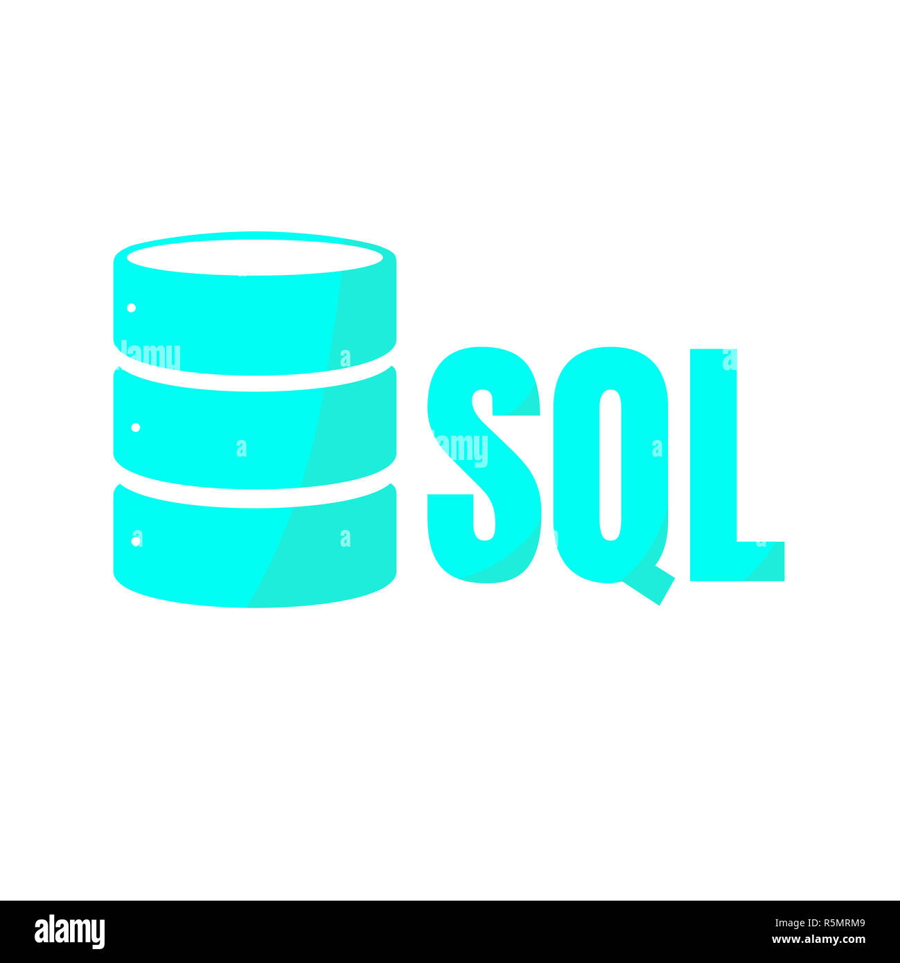 SQL Database Icon Logo Design UI or UX App Stock Photo - Alamy