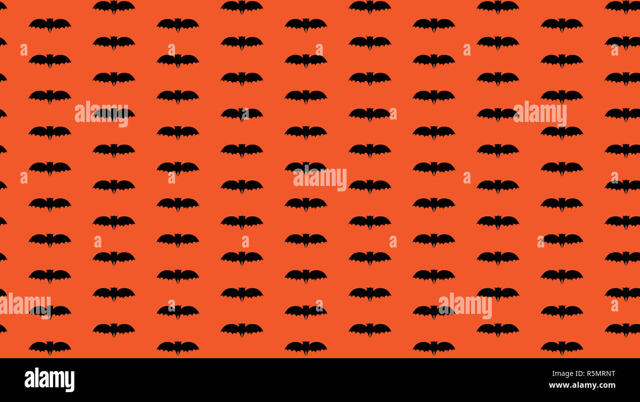 Halloween seamless pattern with black bat Stock Photo - Alamy