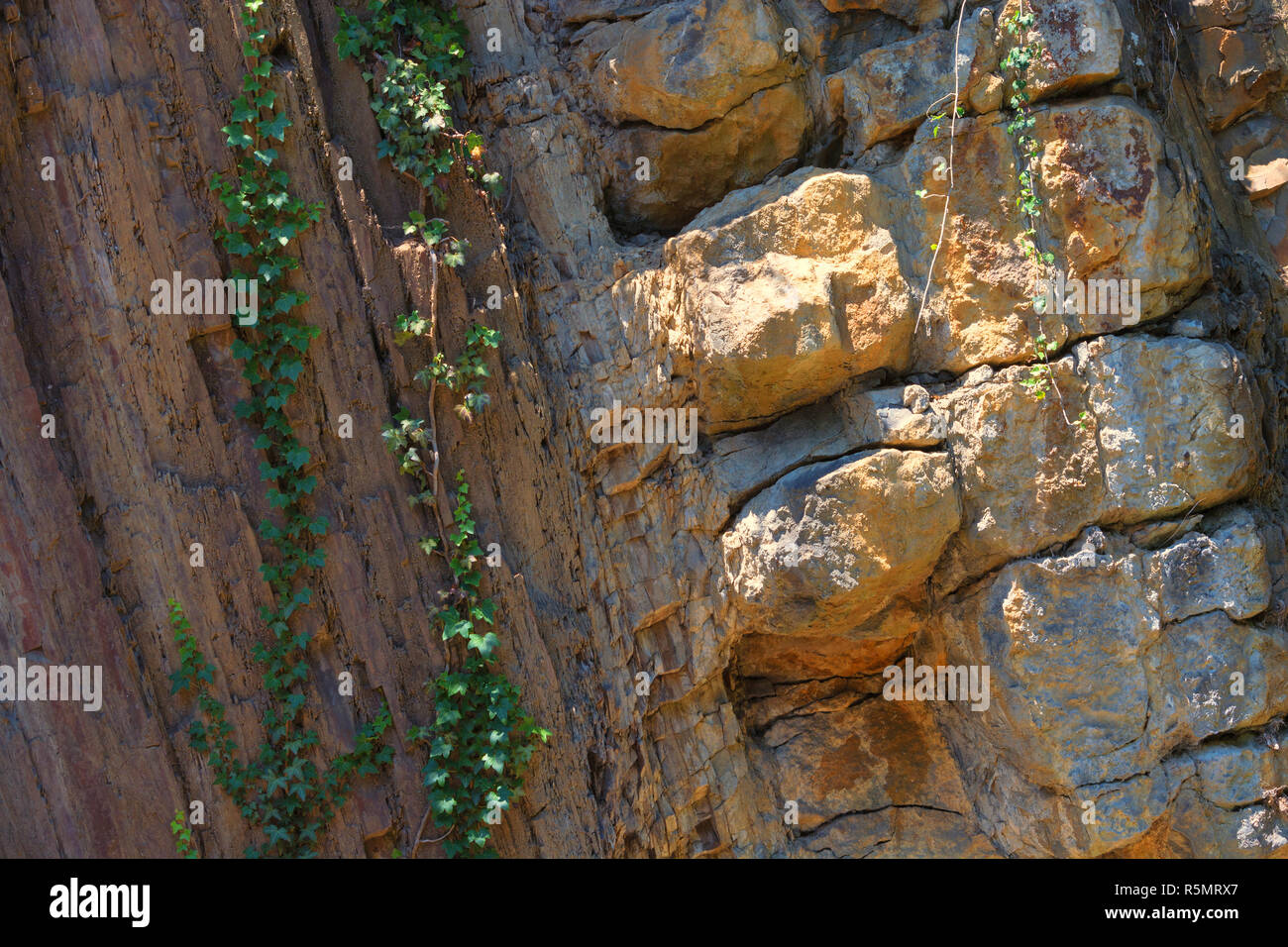rock formation in a quarry Stock Photo