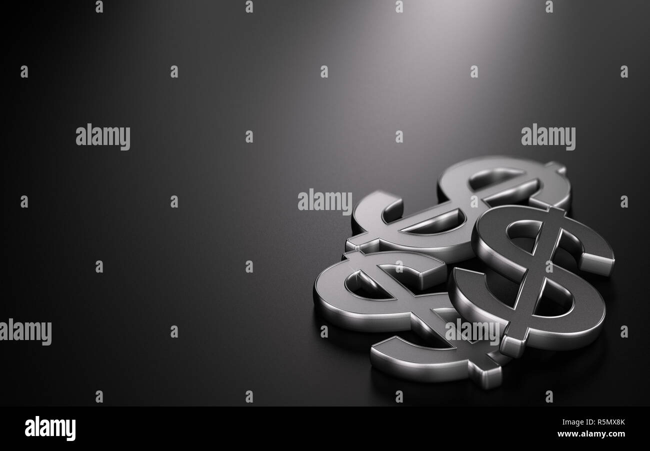Dollar Symbols Over Black, Finance Background Image Stock Photo - Alamy