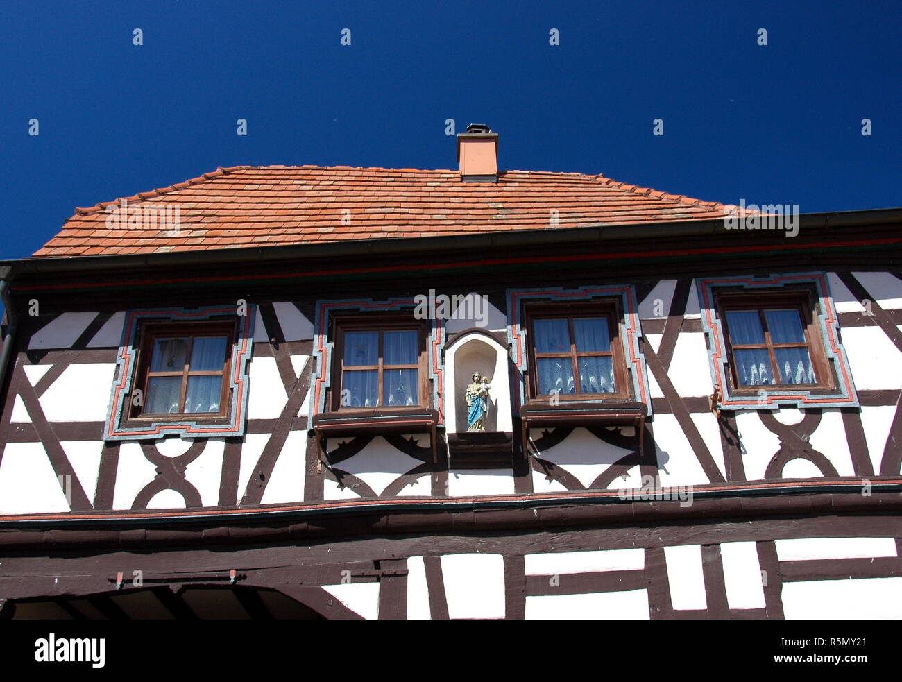 half-timbered house in jockgrim Stock Photo