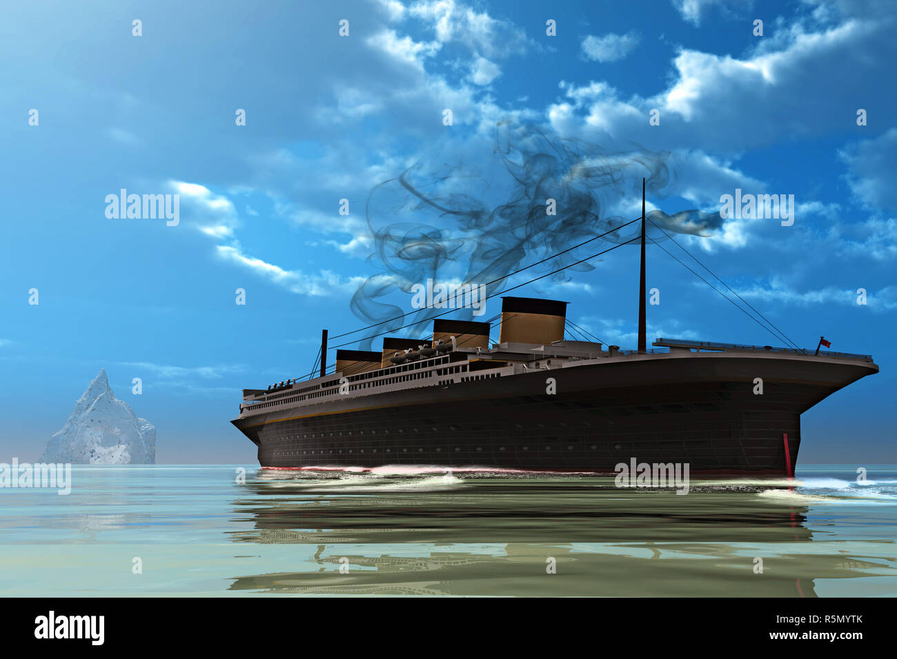 Titanic iceberg illustration hi-res stock photography and images - Alamy