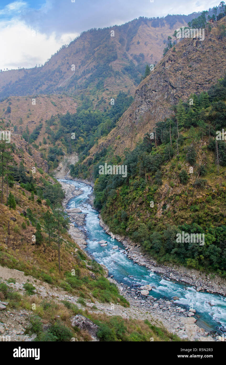 Ganga river in Uttarakhand, India Stock Photo